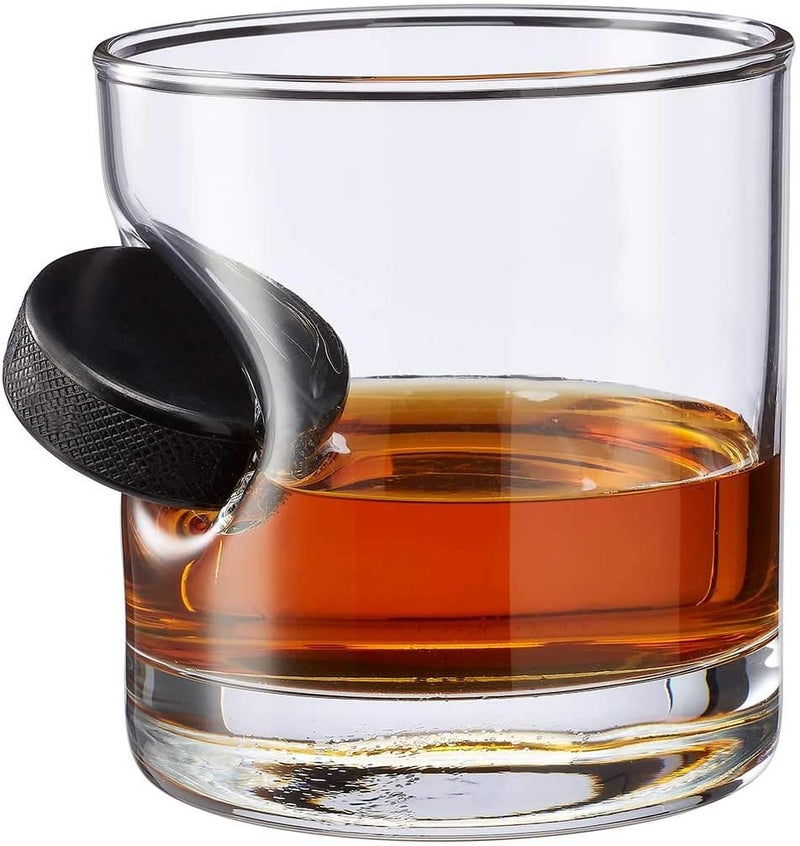 benshot Hockey Puck Rocks Glass - 11oz | Made in the USA - Image 1